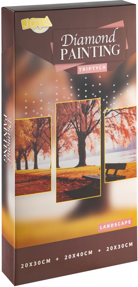Joya Creative Diamond Painting Volwassenen Natuur Drieluik Schilderij DIY - Diamond Painting Pakket - Ronde Steentjes - Inclusief Diamond Painting Pen - Voor Volwassenen en Kinderen - Afmeting 40x20cm en 30x20cm