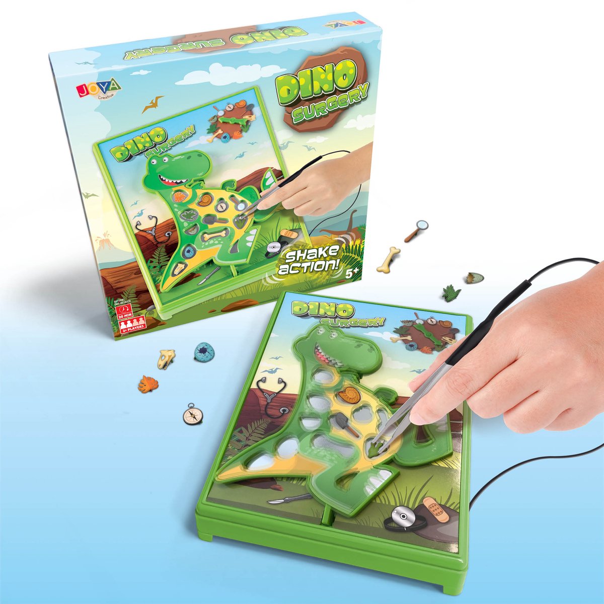 Joya Creative Dino Operatiespel – Actiespel – Trillende Spelervaring – Gezelschapsspel voor Kinderen – Behendigheidsspel vanaf 5 Jaar