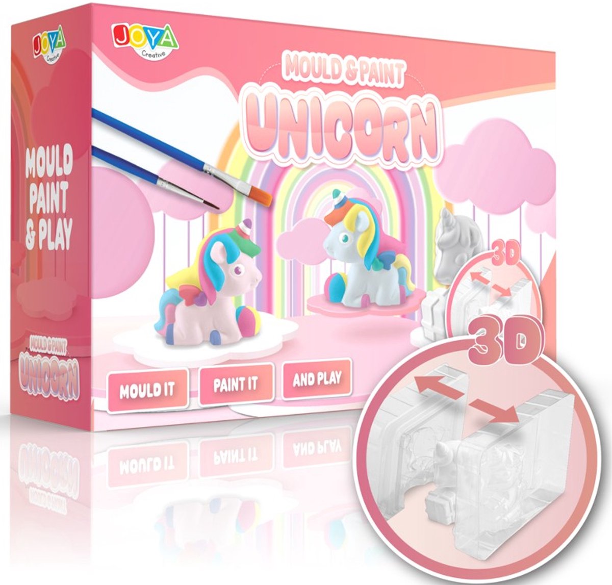Unicorn Gips Gieten Kinderen - Knutselen voor Kinderen - Vormpjes, Verf en Penselen - Joya Creative