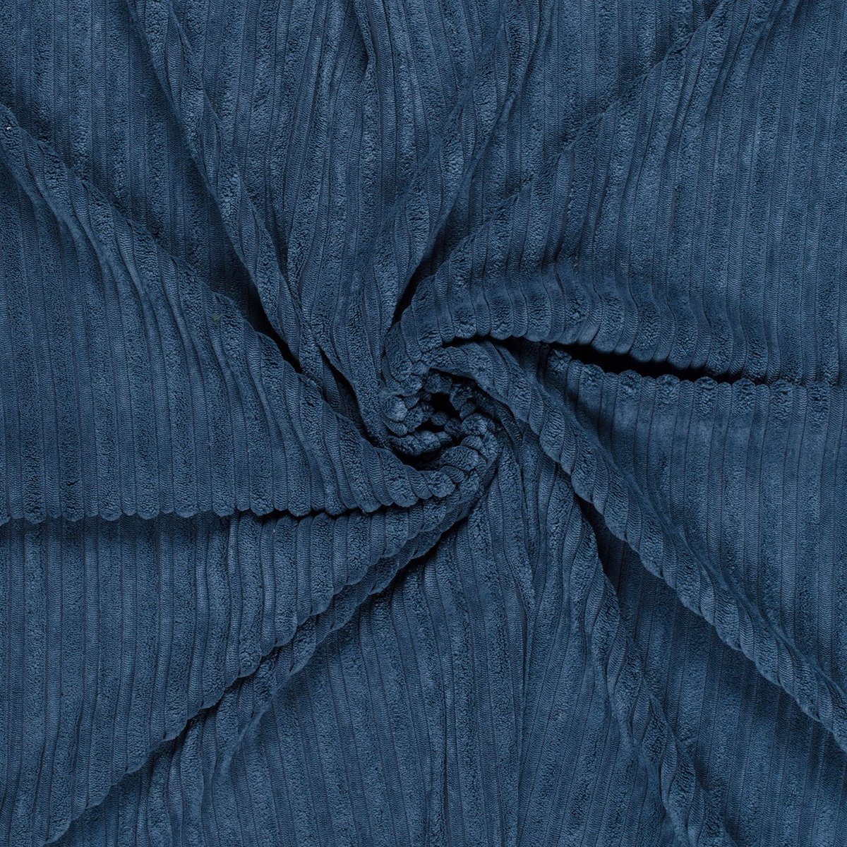 Naaistof Corduroy 4.5W (Ribfluweel) - 85% Polyester en 15% Polyamide - Staal Blauw - 100cm lang bij 150cm breed - 1 meter