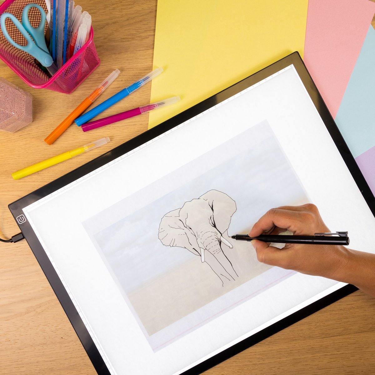 A4 Led lichtpad - Lichtbord -Tekentablet - Tekenen, notitiebord - Tekentafel - Lichtbak voor diamond painting - Voor kinderen en volwassenen