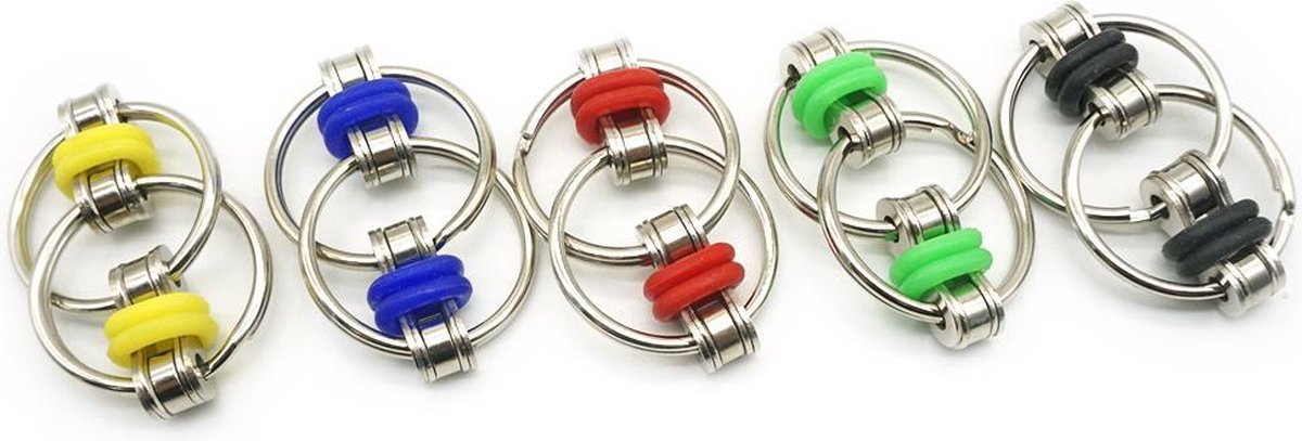 JUST23 Flippy chain - Fidget toys - Fidget - Key chain - 4 + 1 gratis
