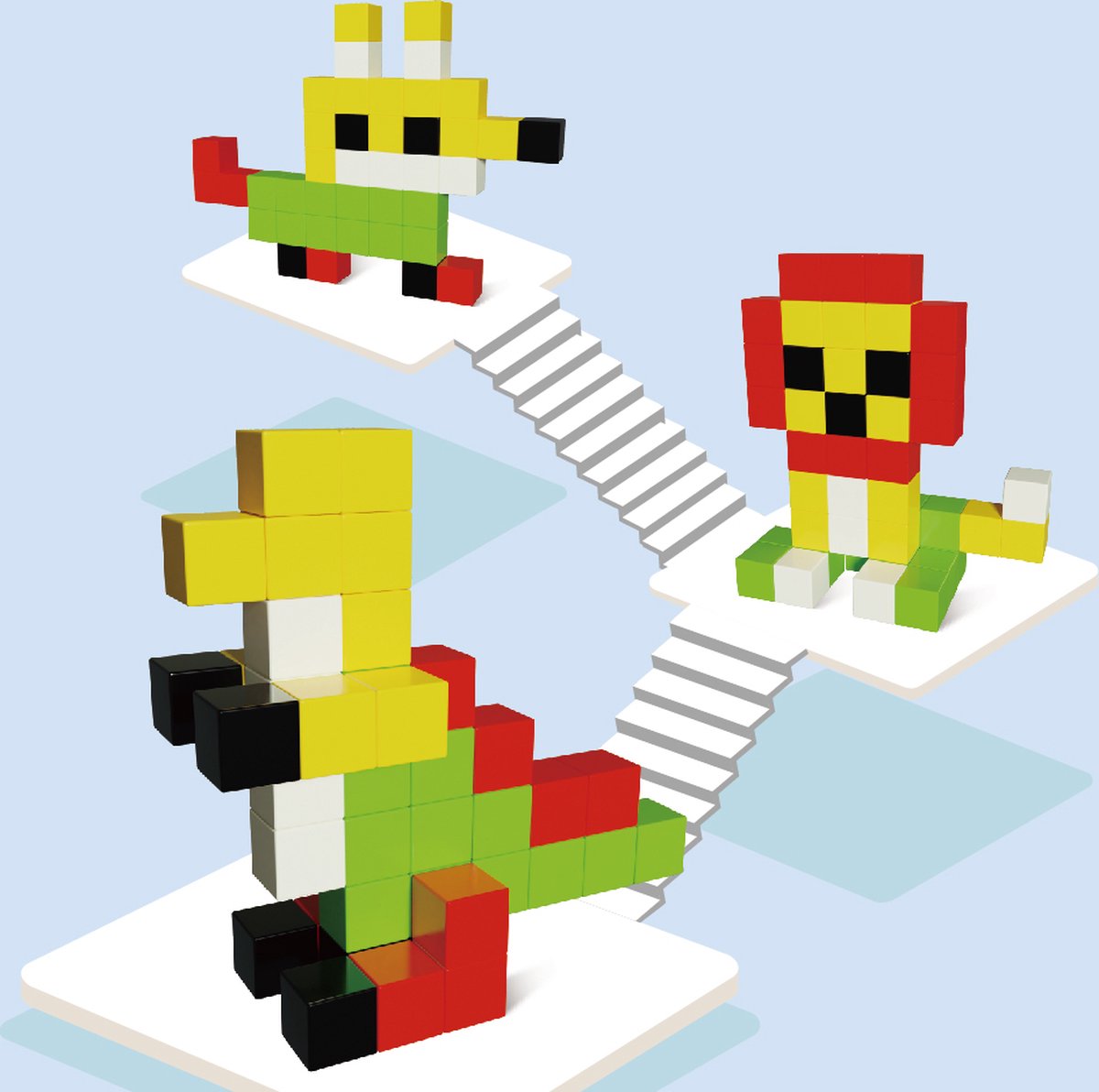 JUST23 Magnetic Tiles KBMD48 - Magnetisch Speelgoed - gebaseerd op Roblox - 48 Stuks - Magnetische blokken - Educatief & Constructie Speelgoed - Montessori speelgoed