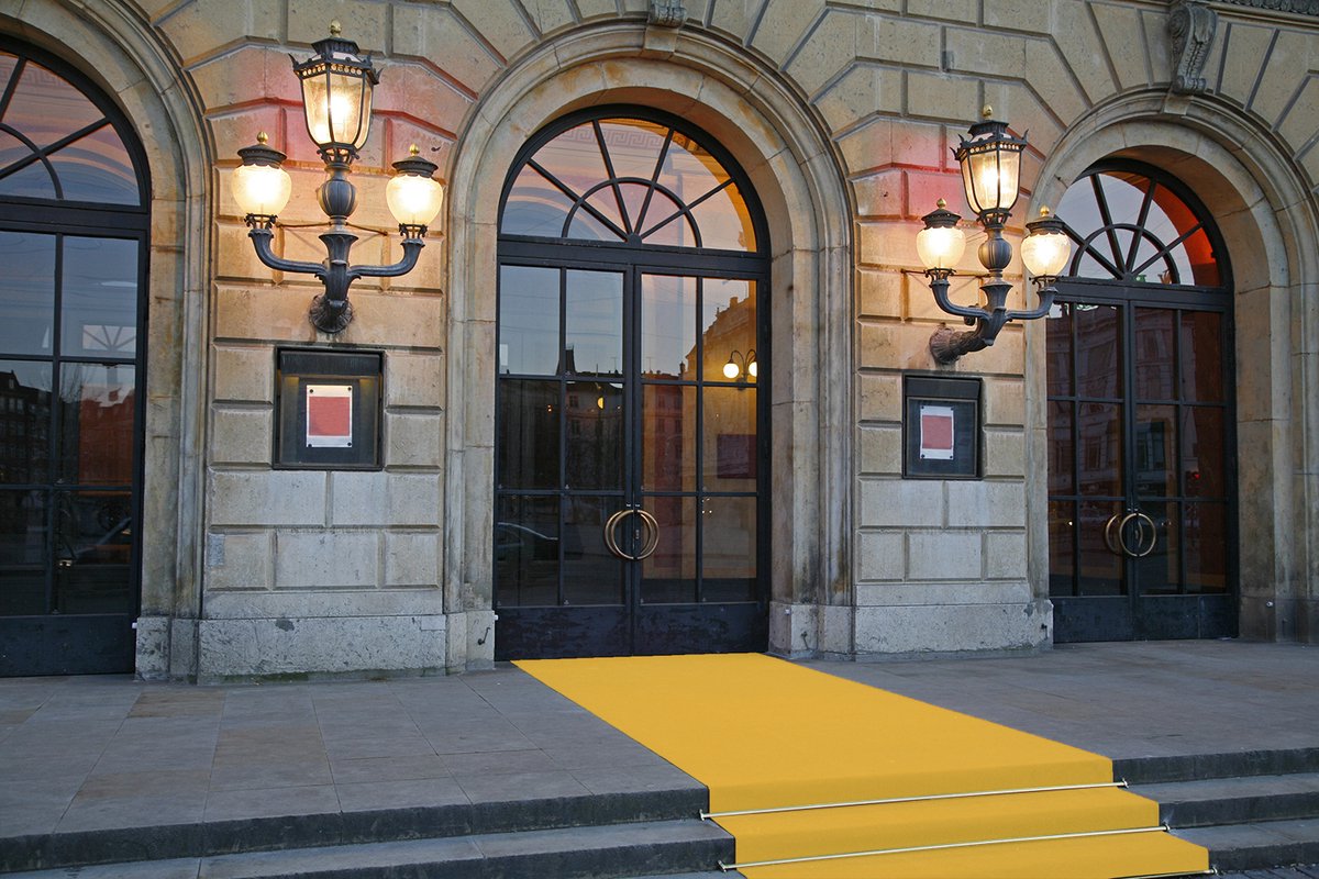 JYG - Gele Rode Loper - Feesttapijt / Partyloper 200 x 1500cm (2m op 15m)