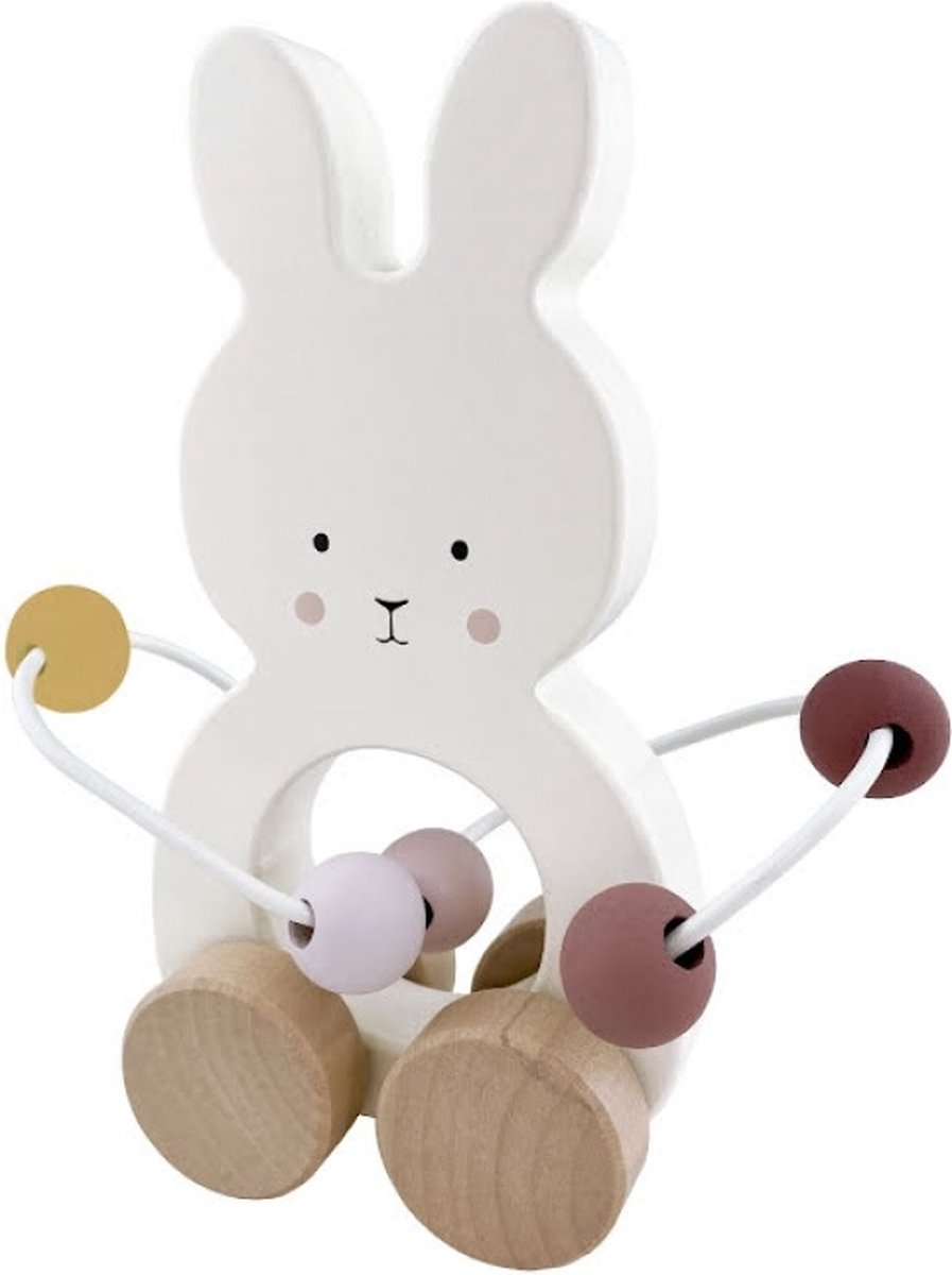 Houten trekfiguur konijn JaBaDaBaDo
