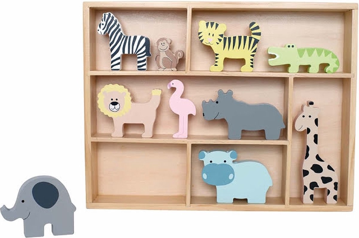 JaBaDaBaDo Shelfs with safari animals