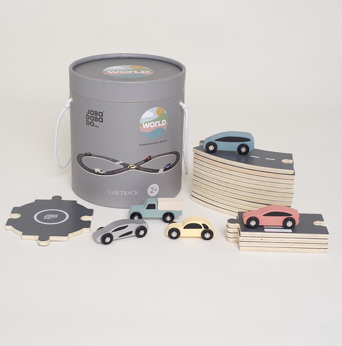   Houten autobaan (incl. 5 autos).