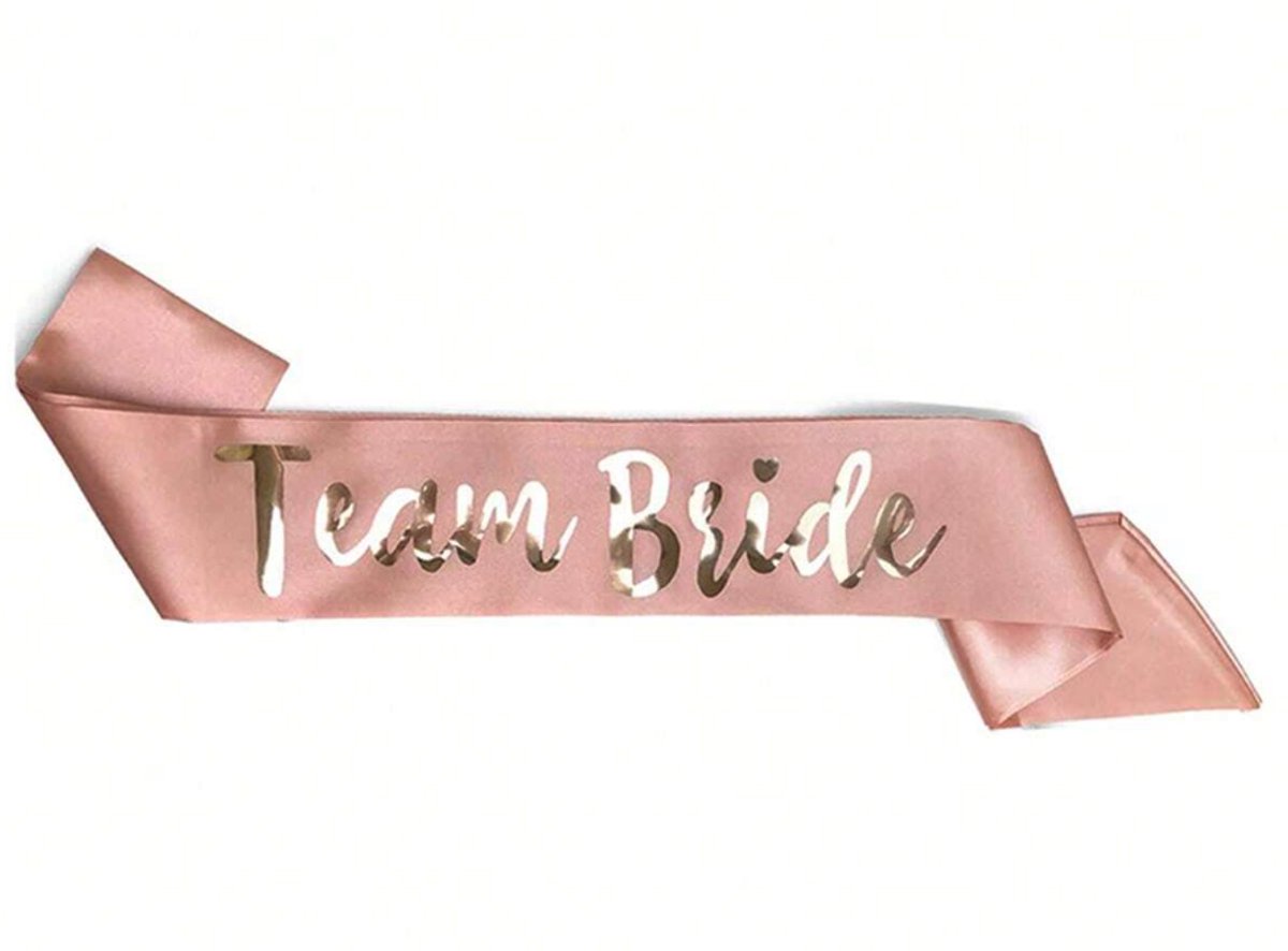 Team Bride Sjerp - Roze - Vrijgezellenfeest Decoratie - Bachelorette - Bruiloft - Bride To Be
