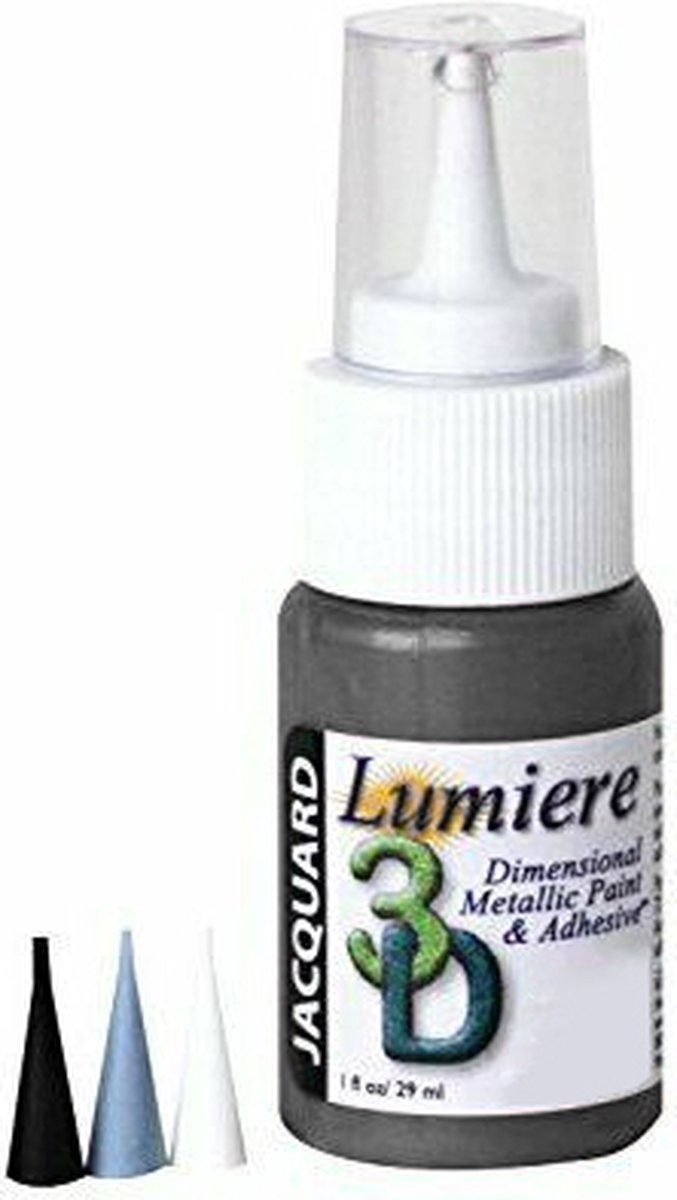 Jacquard 3D verf staalgrijs - creatieve knutselverf 29 ml.
