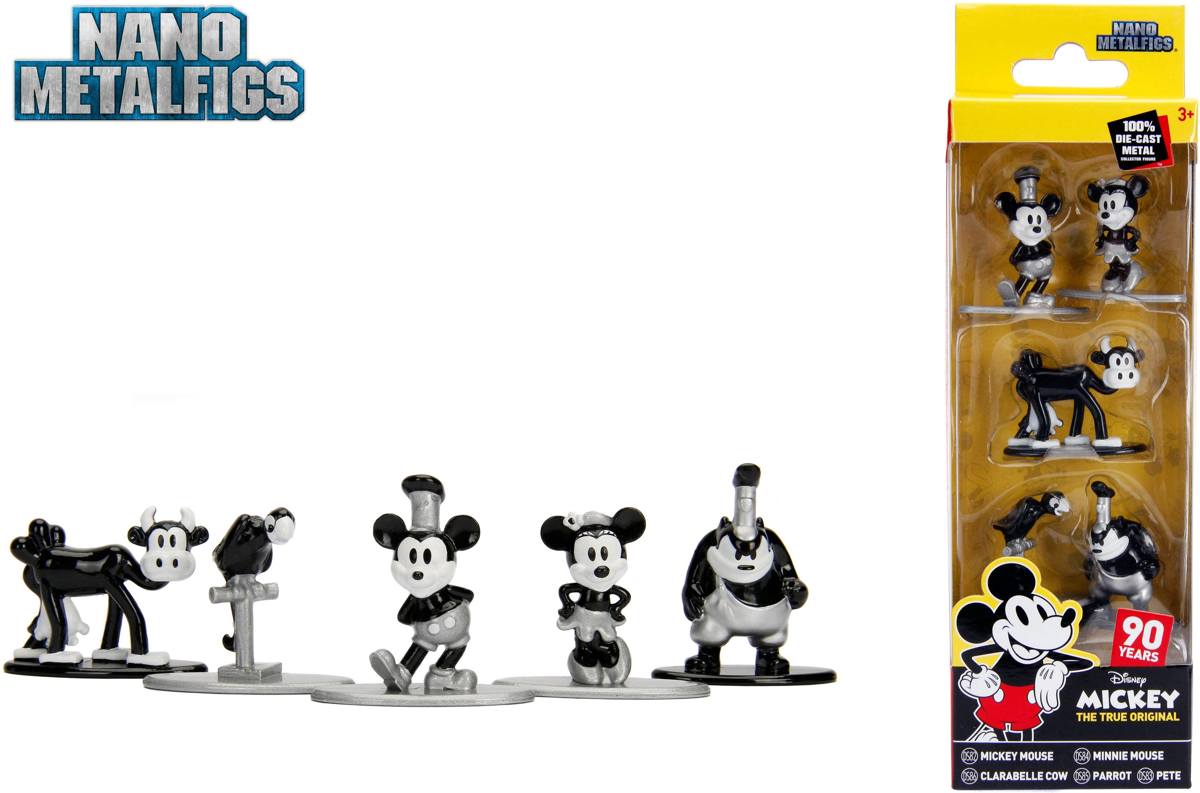 Disney Nano Metalfigs Diecast Mini Figures 5-Pack Mickeys 90th 4 cm