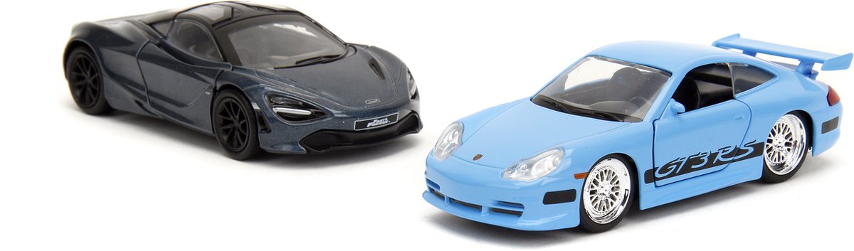 Jada Toys Fast & Furious Twin Pack 1:32 Wave 1/2, Voertuigenset, 8 jaar, Metaal, Blauw
