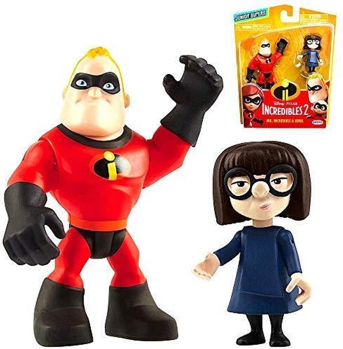 Jakks Pacific Indredibles 2 - Mr Incredible en edna - 2 figuurtje