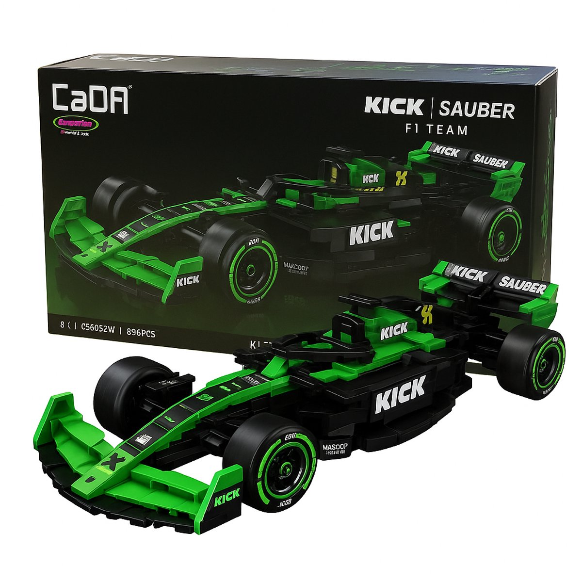 Jamara Constructiespeelgoed - 402861 - CaDA Bricks - KICK Sauber F1® Team C44 - Formula 1 auto Bouwstenen set - 1:24