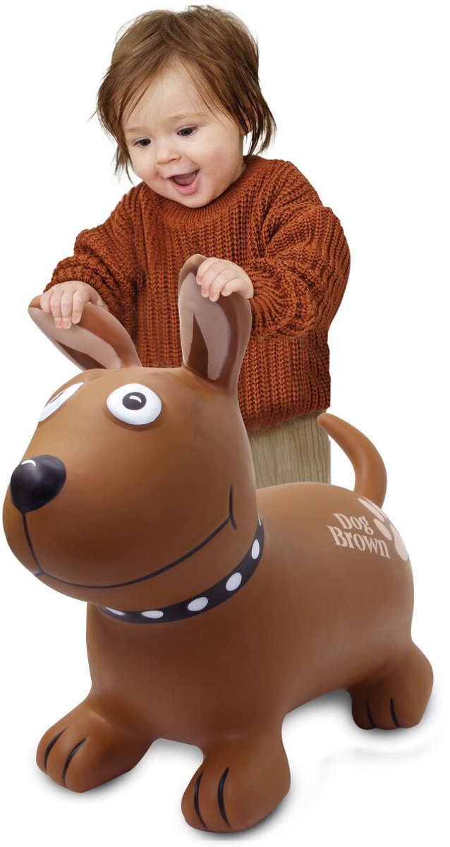 Jamara Skippybal - 466004 Skippydier Hond - Bruin - Junior met Pomp