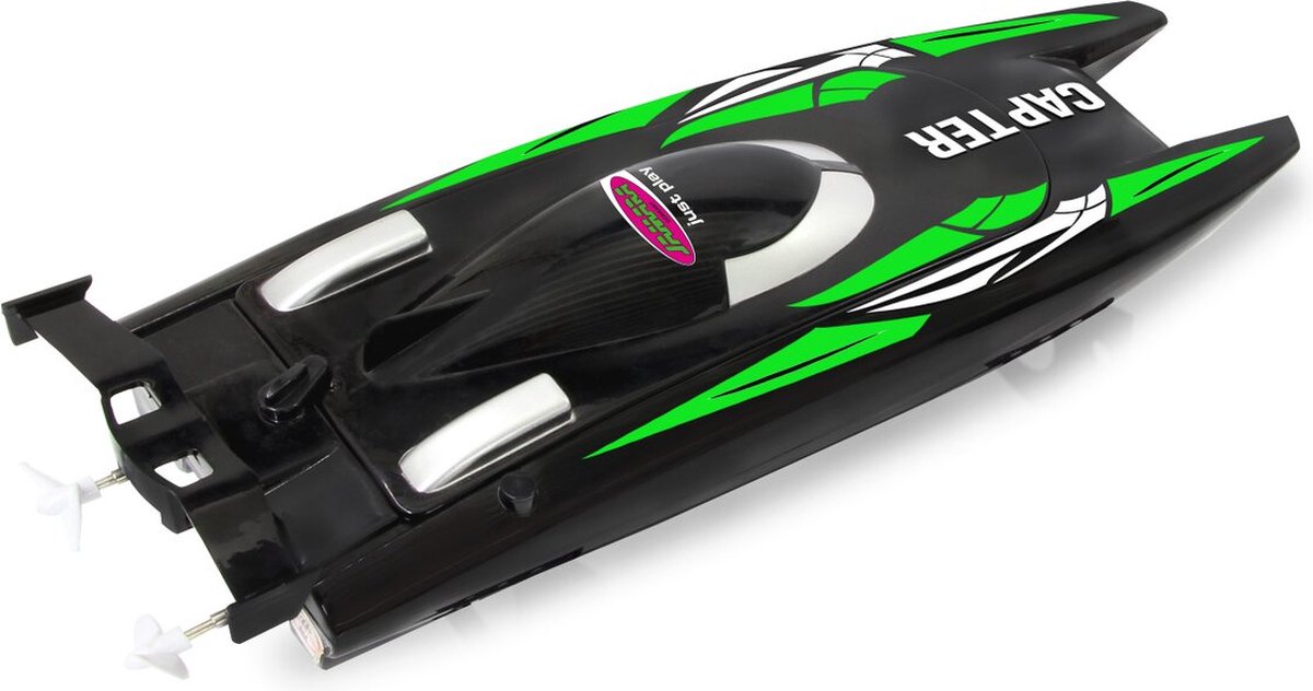   Speedboot Junior 32 X 9,5 X 5,5 Cm Zwart/groen 4-delig