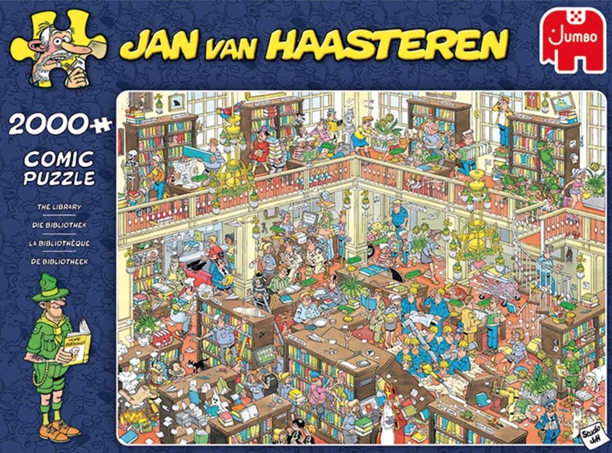 Jan van Haasteren De Bibliotheek puzzel - 2000 stukjes