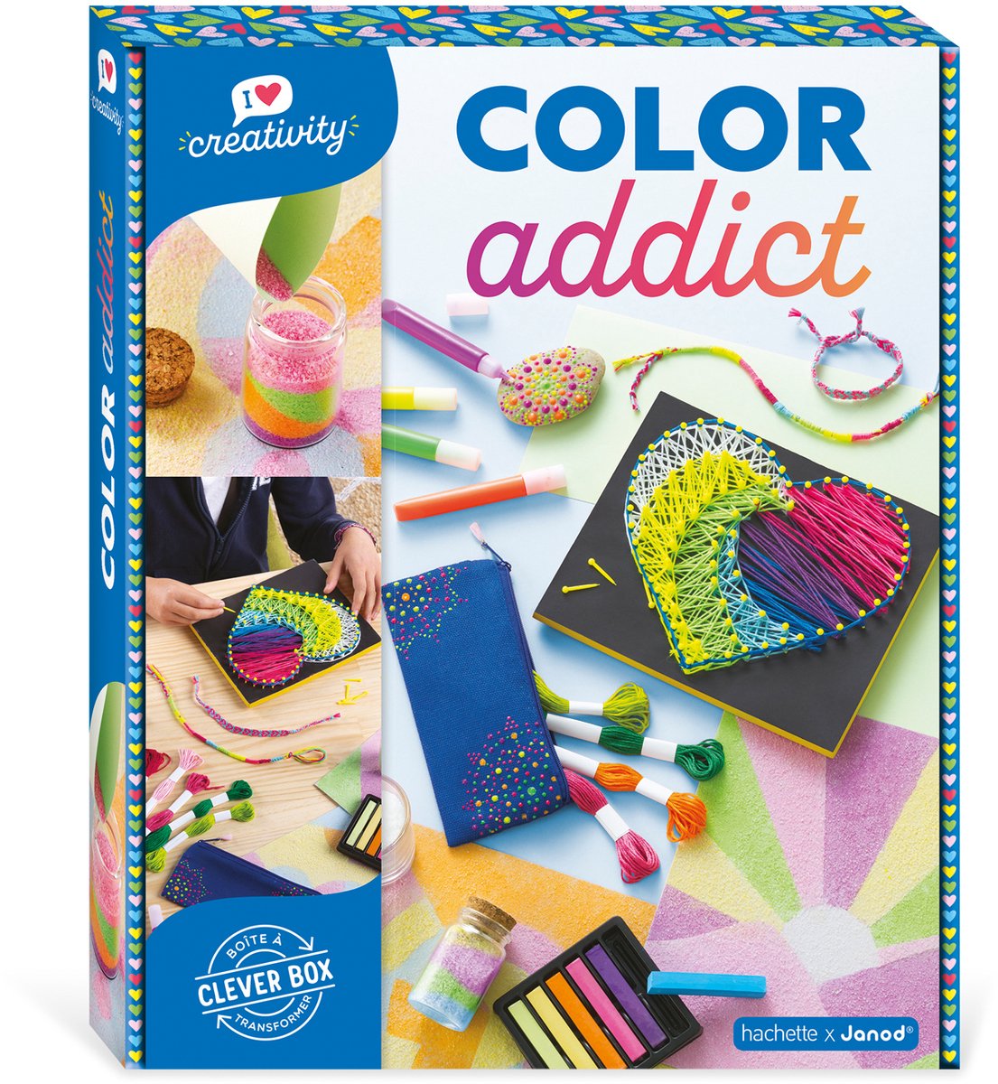 Janod - Multiactiviteiten Color Addict - Complete Knutselset Met 6 Verschillende Technieken Om 8 Meesterwerken Te Maken - Geschikt Vanaf 8 Jaar