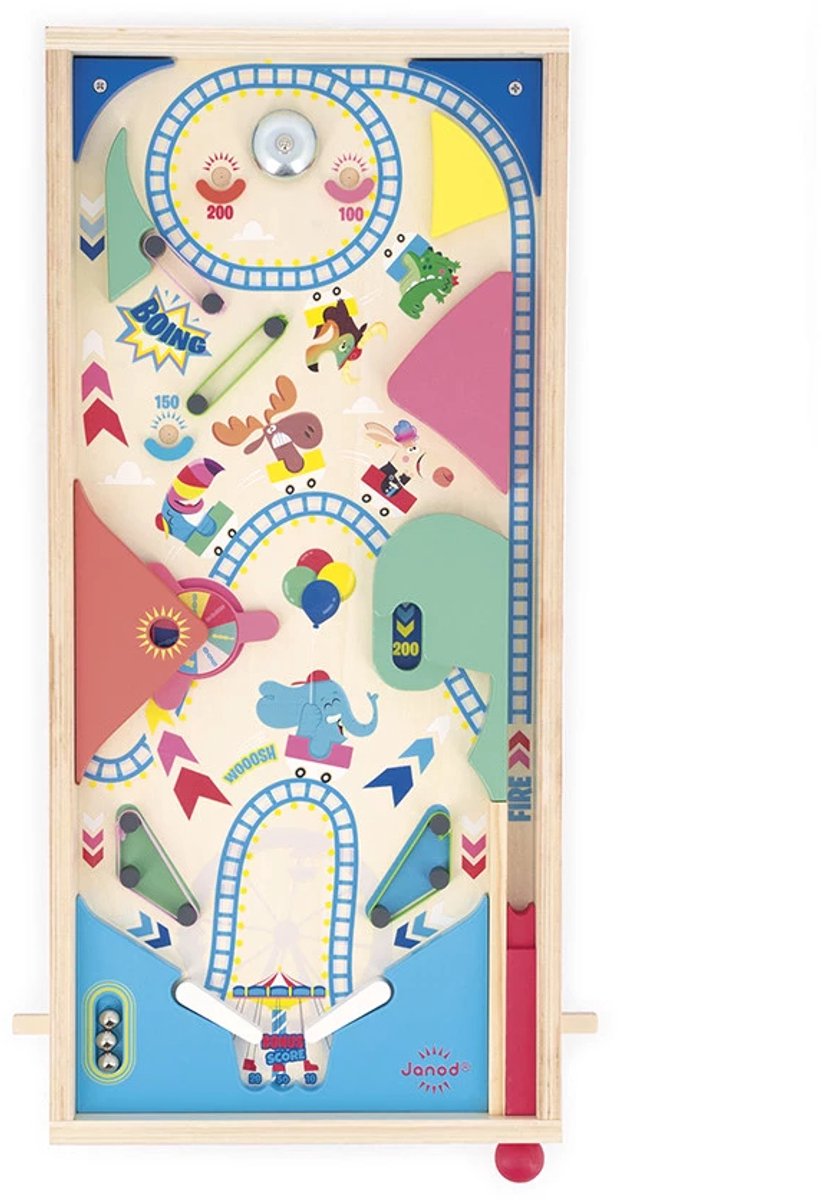   Applepop - Flipperkast Kermis - 3 Metalen Ballen Inbegrepen, Voor Gekke Spelletjes - Kinderen Ontwikkelen Behendigheid En Coördinatie - Geschikt Vanaf 5 Jaar