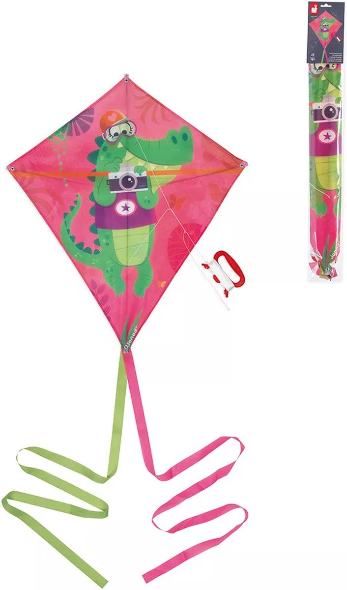 Janod Applepop - Vlieger Krokodil - Bevordert De Vaardigheid En Coördinatie - Geschikt Vanaf 5 Jaar