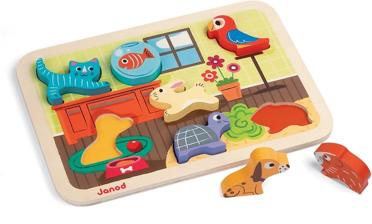 Janod Chunky Puzzel Huisdieren