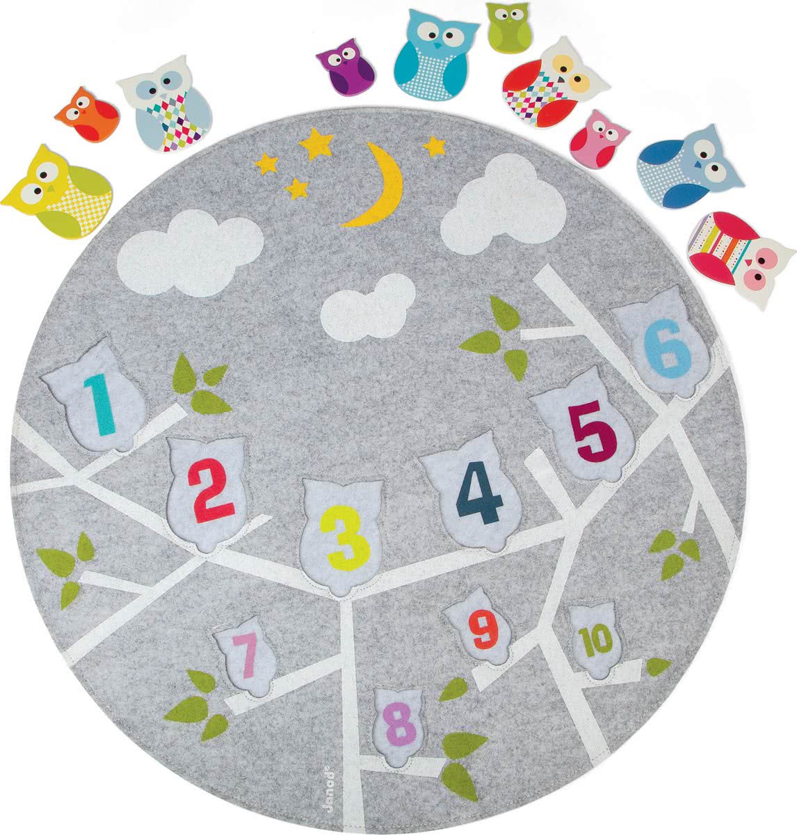 Janod Tapidoo Vloerkleedspel Vilt Uilen