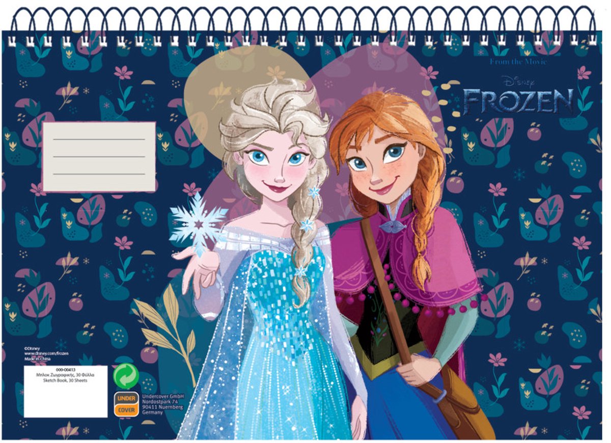 Disney Frozen Explore A/4 spiraalschetsboek, 30 bladen