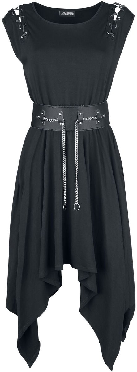 Jawbreaker Vampire Midi Dames Medium-lengte jurk - zwart - L