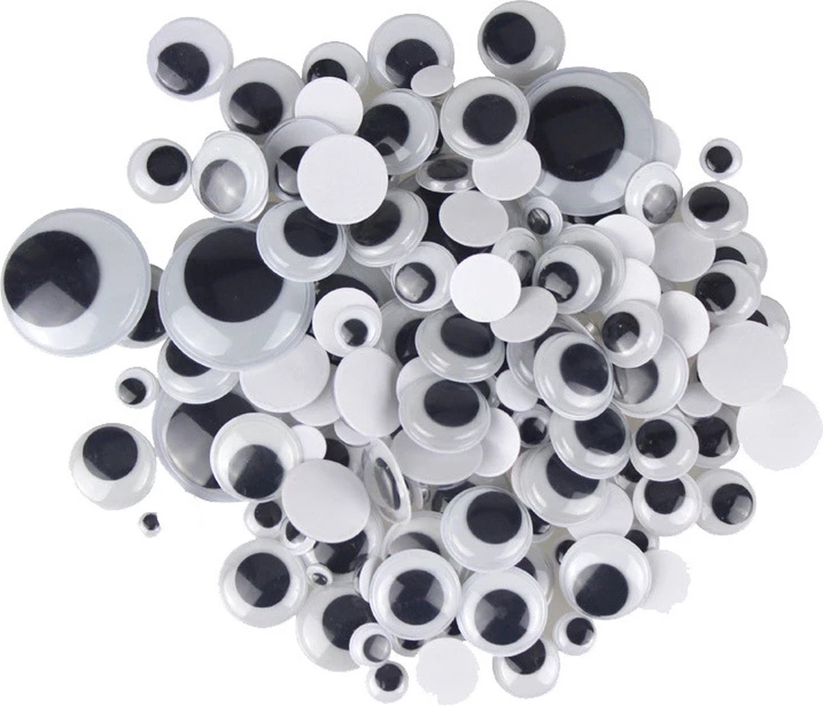 Googly Eyes - 200 stuks 10mm - Zelfklevend - Plakoogjes - Wiebelogen groot en klein - Wiebel oogjes - Knutseloogjes - Wiebeloogjes zelfklevend - 200 stuks 10 mm groot