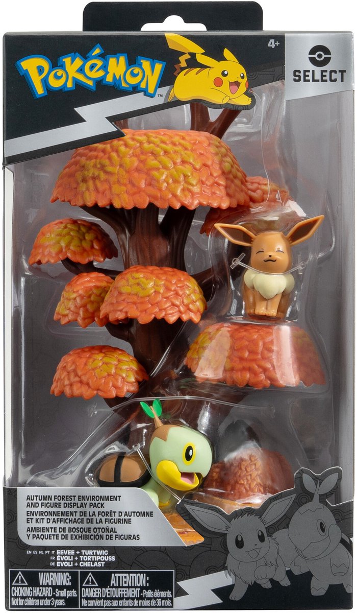 Pokémon - Select Environment Set Autumn Forest with - Eevee & Turtwig