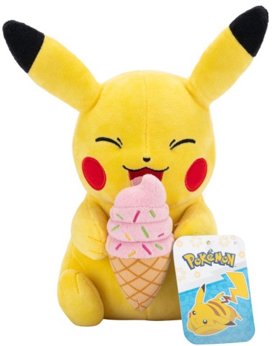 Pokémon Plush Pikachu with Ice Cream 20 cm