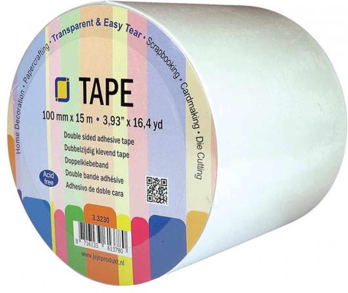 Dubblesided adhesive tape, 100mm x 15mtr