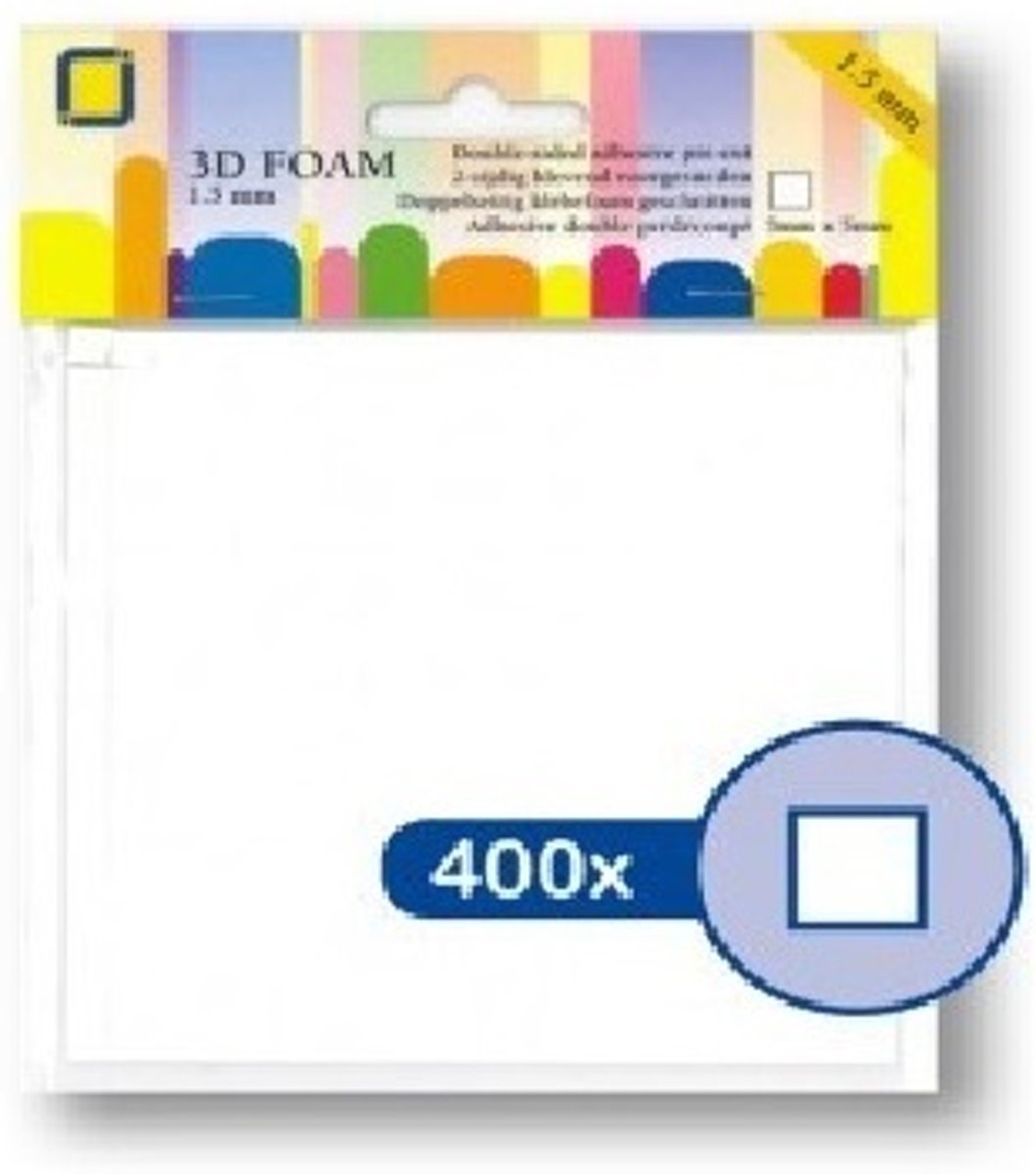 Foamblokjes - 1,5mm - 15 x 400 blokjes - 5x5