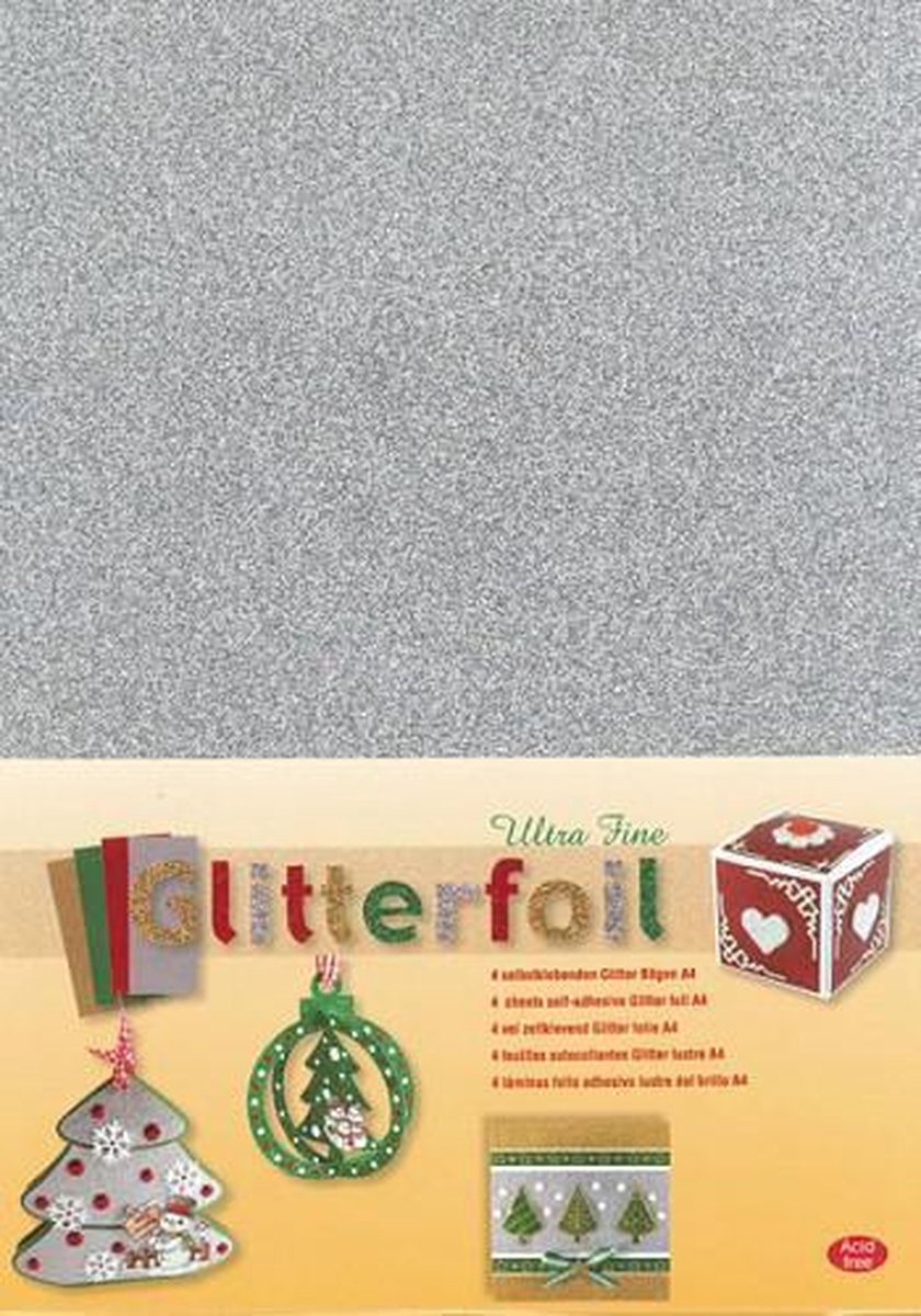 Glitterfoil, Silver 4 sheets A4
