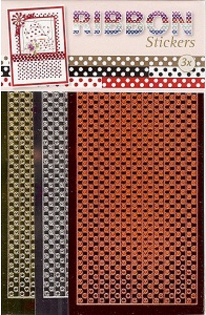 Ribbon Peel-off 3-pack, Polka Dots