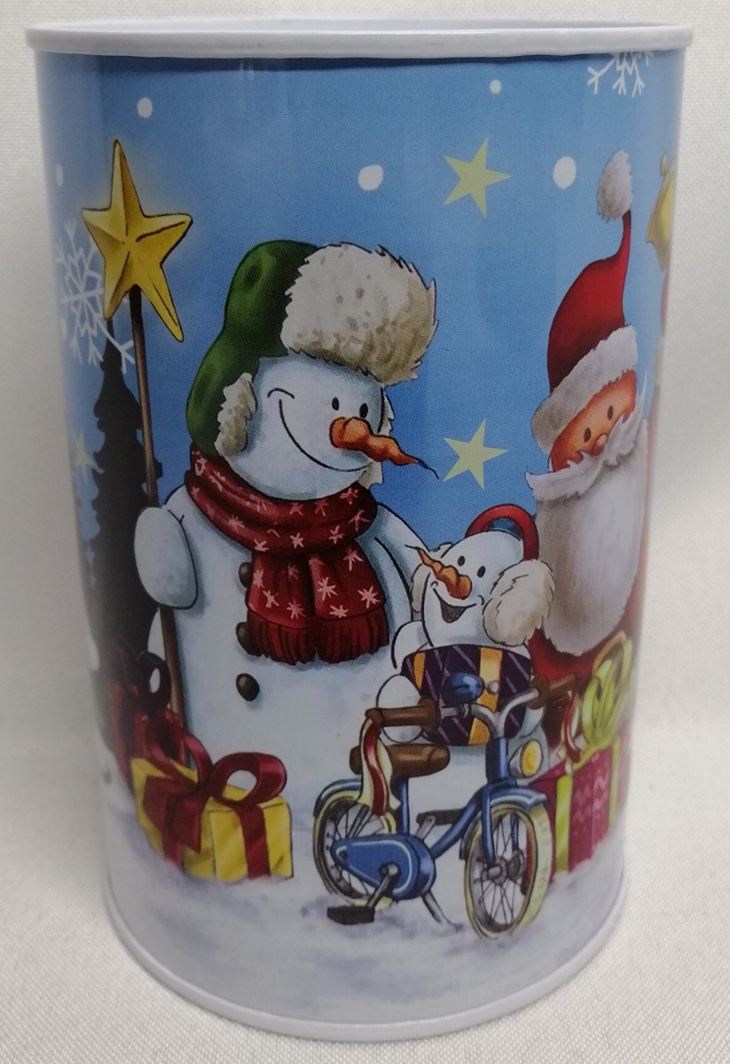 Kerst - Spaarpot - Kerstman - 12,5 x 8 cm - Metaal - Kinderen - Kado Tip !!