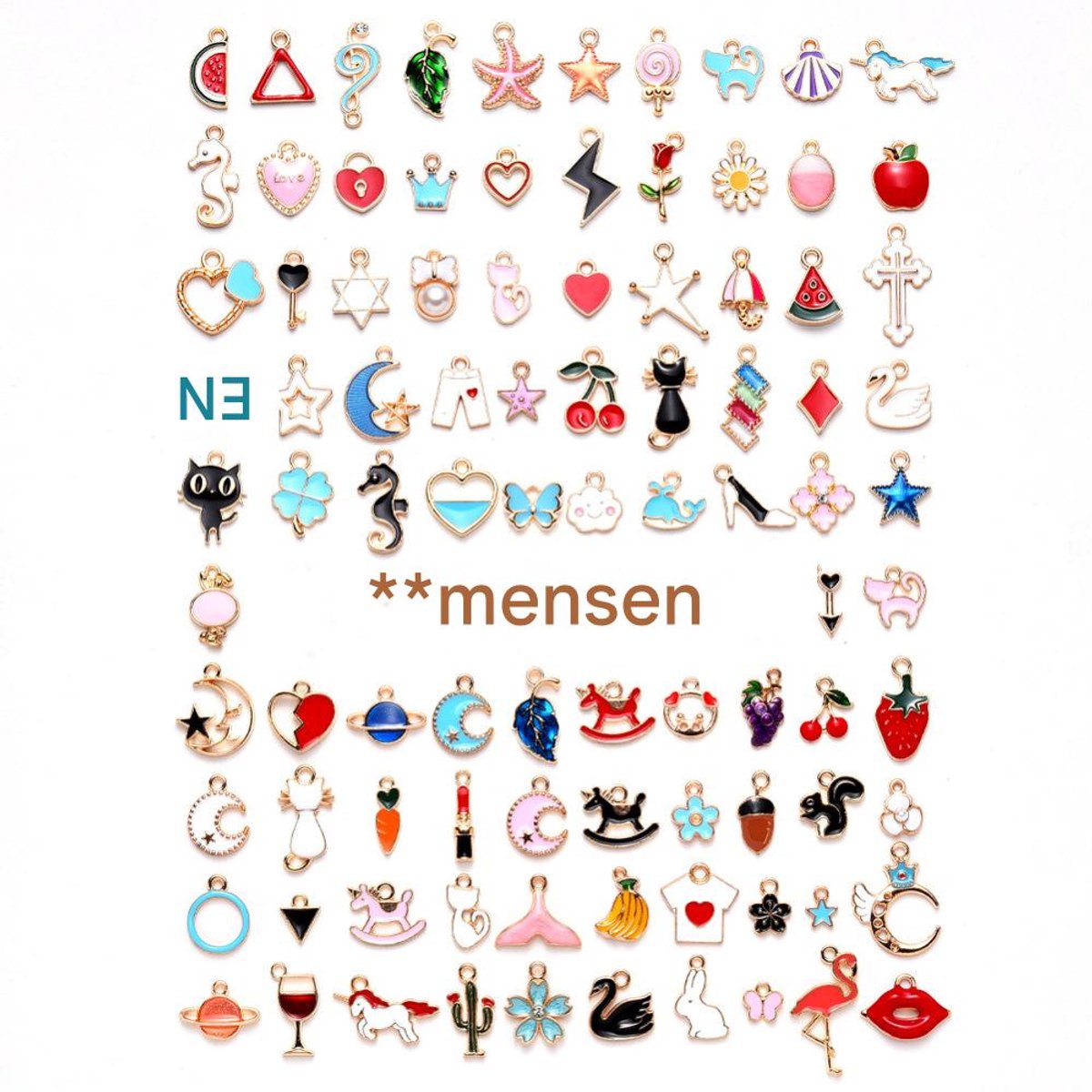   Bedel -  et - Stijlvol En Creatief Ontwerp Met Unieke Betekenis - 100 Stuks - Voor Dsi-Het-Zelf Sieraden Enkelbandjes Armbanden Kettingen Geëmailleerd Goud