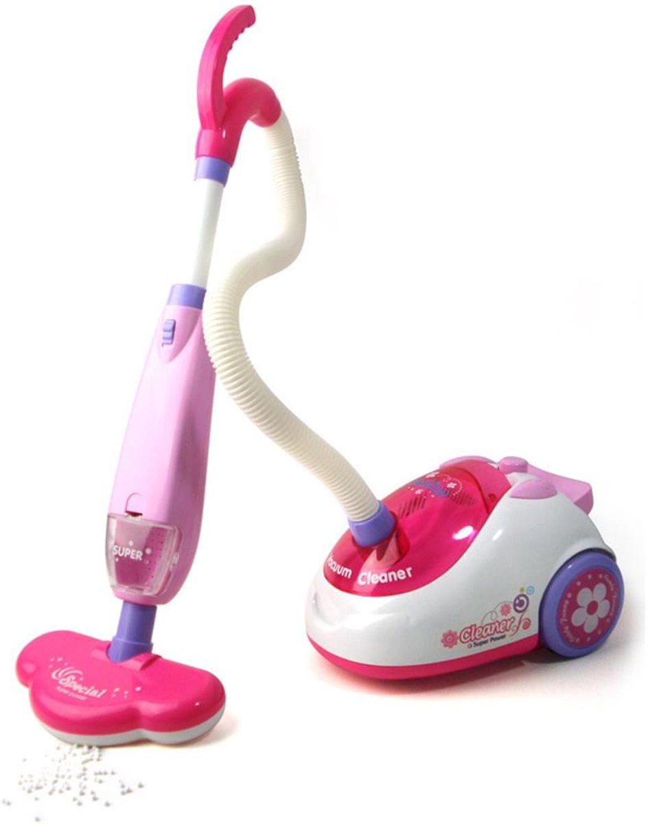 JeiibrZui Speelgoedstofzuiger - Kinderstofzuiger Die Echt Werkt - Lichteffecten En Draadloos Ontwerp - 1 - Voor Peuters Van 1-3 Jaar/Roze