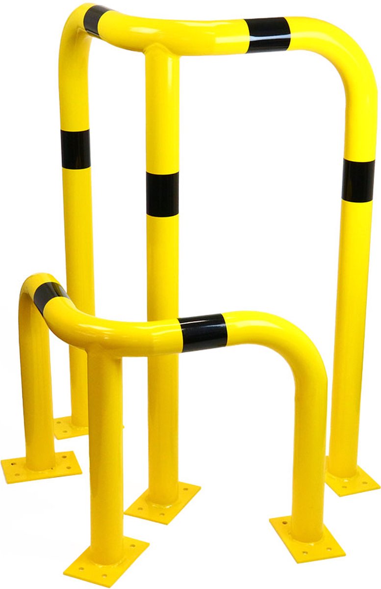 Hoekbeschermbeugel staal – geel/zwart – voor magazijnbeveiliging - Geel & Zwart - x x 350 mm- - Steel - 3,2 mm - Voor binnen & buiten