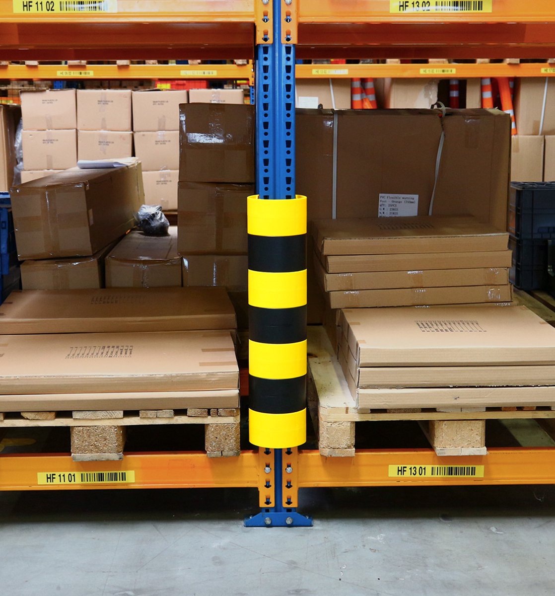 Kunststof staanderbeschermer voor staander 100-120 mm - Zwart - x x - - Polyethyleen met hoge dichtheid (HDPE) - - Voor binnen