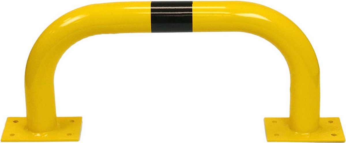 Stalen beschermbeugel – vloerbevestiging – binnen of buiten - Geel & Zwart - x 750 mm x 600 mm- - Steel - 3,2 mm - Voor binnen & buiten