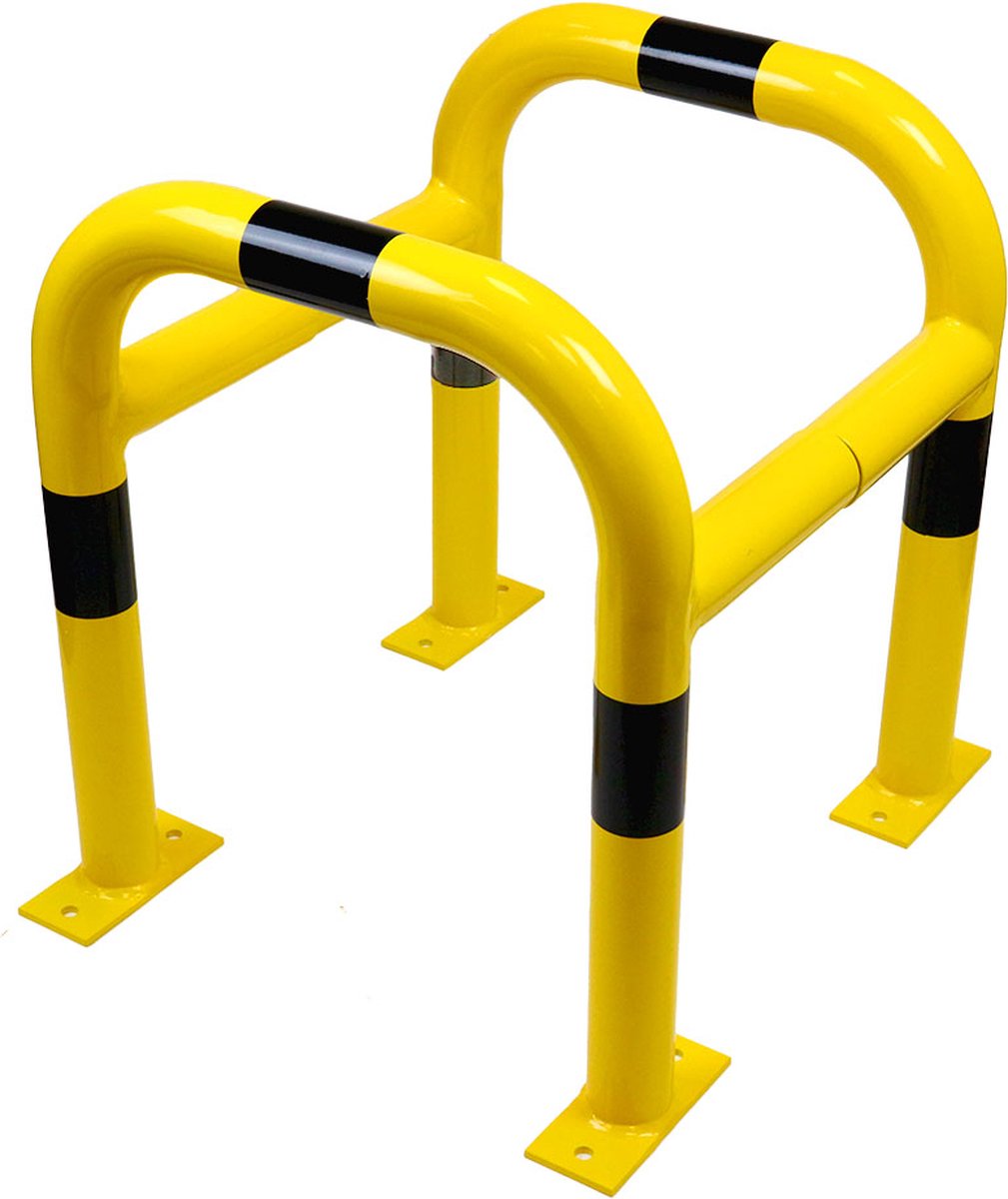 Stalen kolombeschermer – geel/zwart – voor binnen en buiten - Geel & Zwart - x x 3,2 mm- - Steel - 3,2 mm - Voor binnen & buiten