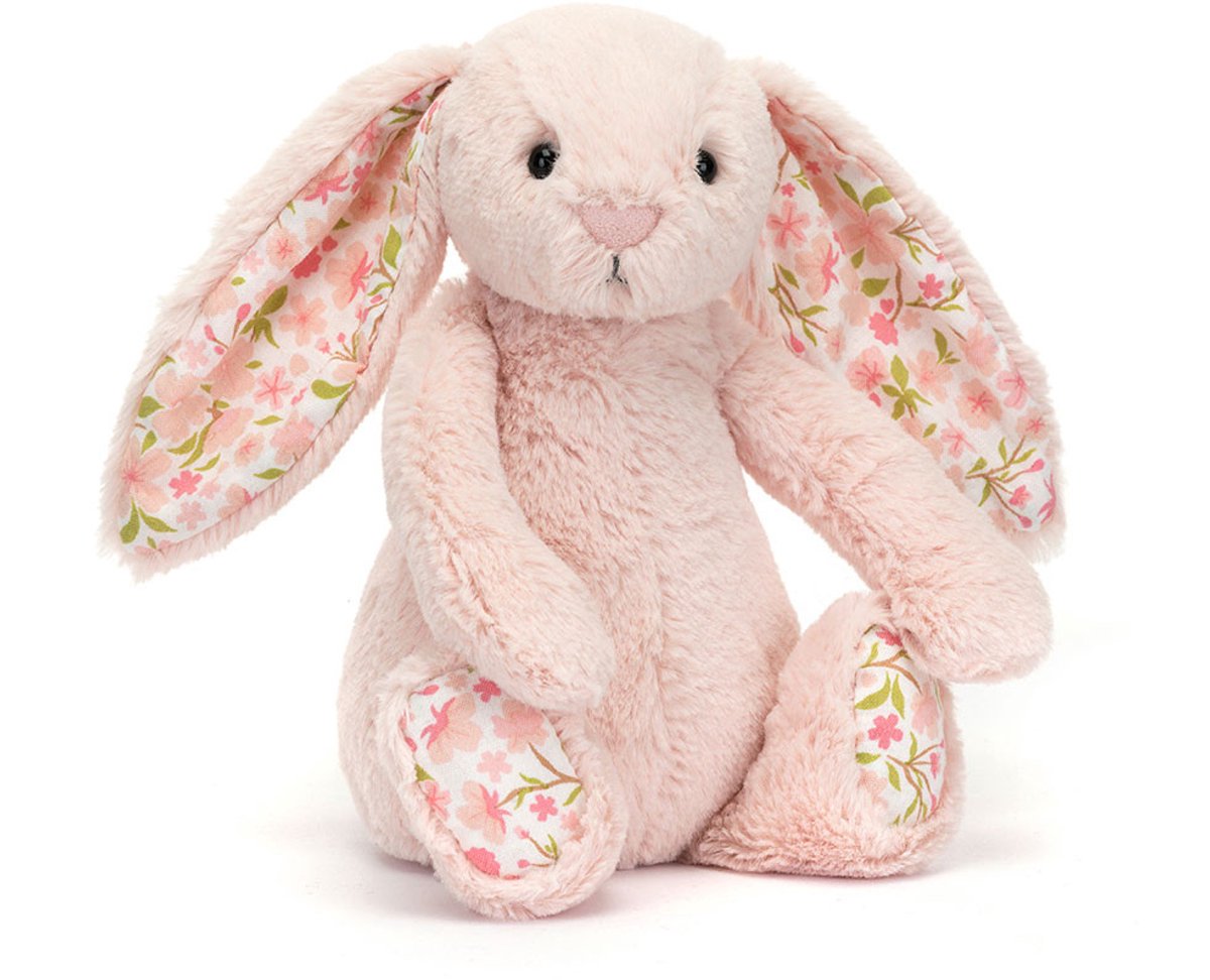 Jellycat Knuffels - Blossom Blush Bunny Cherry - Konijn - Roze - Knuffel - 18 cm - Voor alle leeftijden