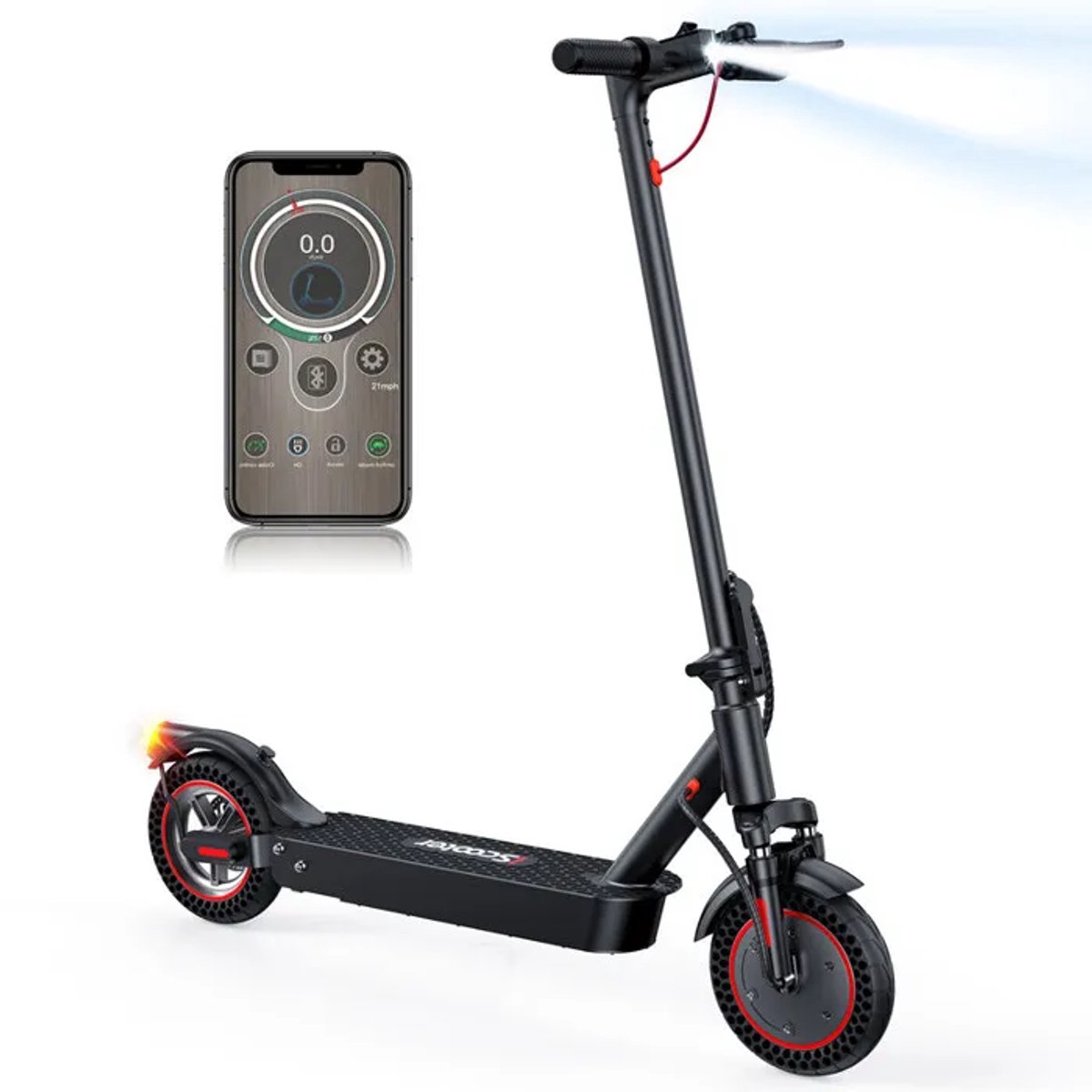 Iscooter Elektrische step voor Volwassenen - Electric scooter - Opvouwbare E-step - 3 versnellingen - 25 km/u - 10 inch banden - 30-40 km bereik - 500W