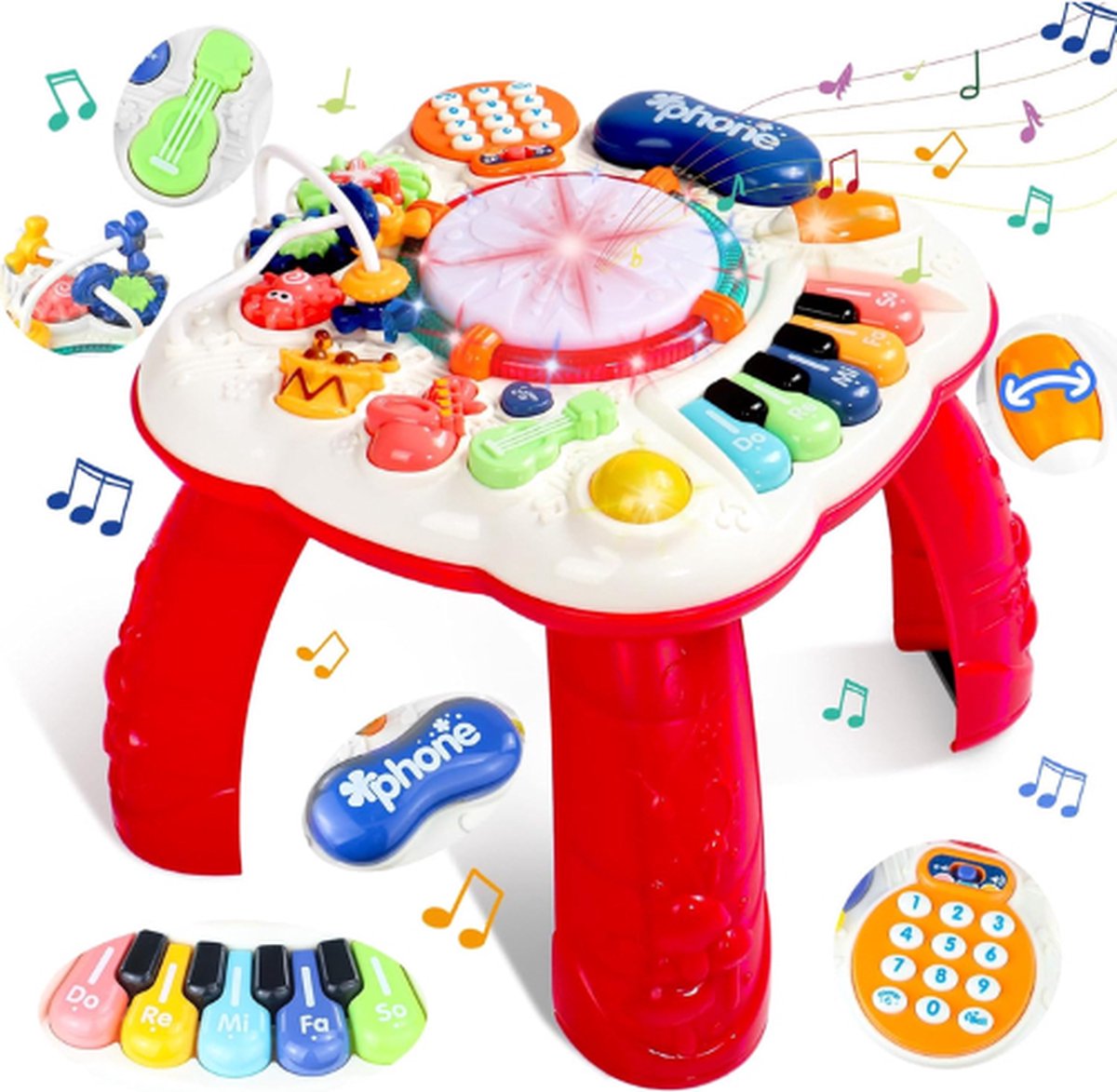 Jerryvon® Speeltafel - Activiteiten Tafel - Speeltafel Voor Kinderen - Cadeau Kind - Activiteitentafel - Speeltafel Baby - Activity Tafel Baby - Montessori Speelgoed - Educatief Speelgoed
