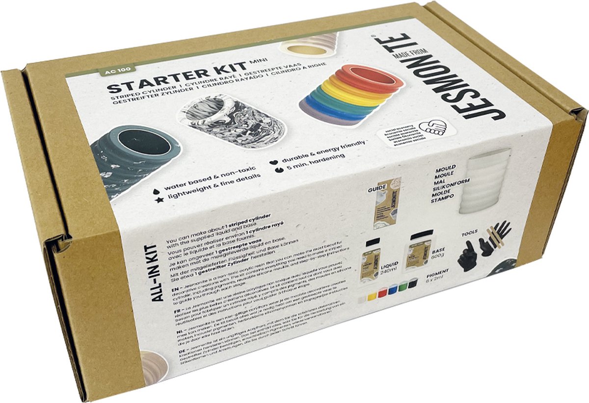 Jesmonite AC100 KIT MINI 4 - Gestreepte Cilinder