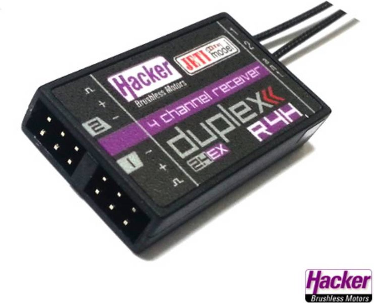 Jeti R4H 4-kanaals ontvanger 2,4 GHz