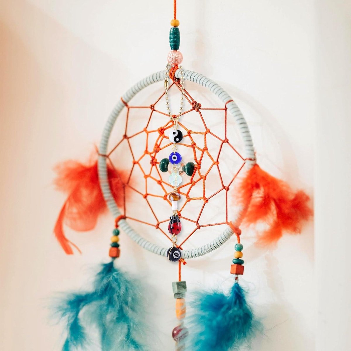 JHubers Goods - Boze Oog Hangende Ornament voor Auto - Yin Yang Symbool - Goede Geluk Bedels