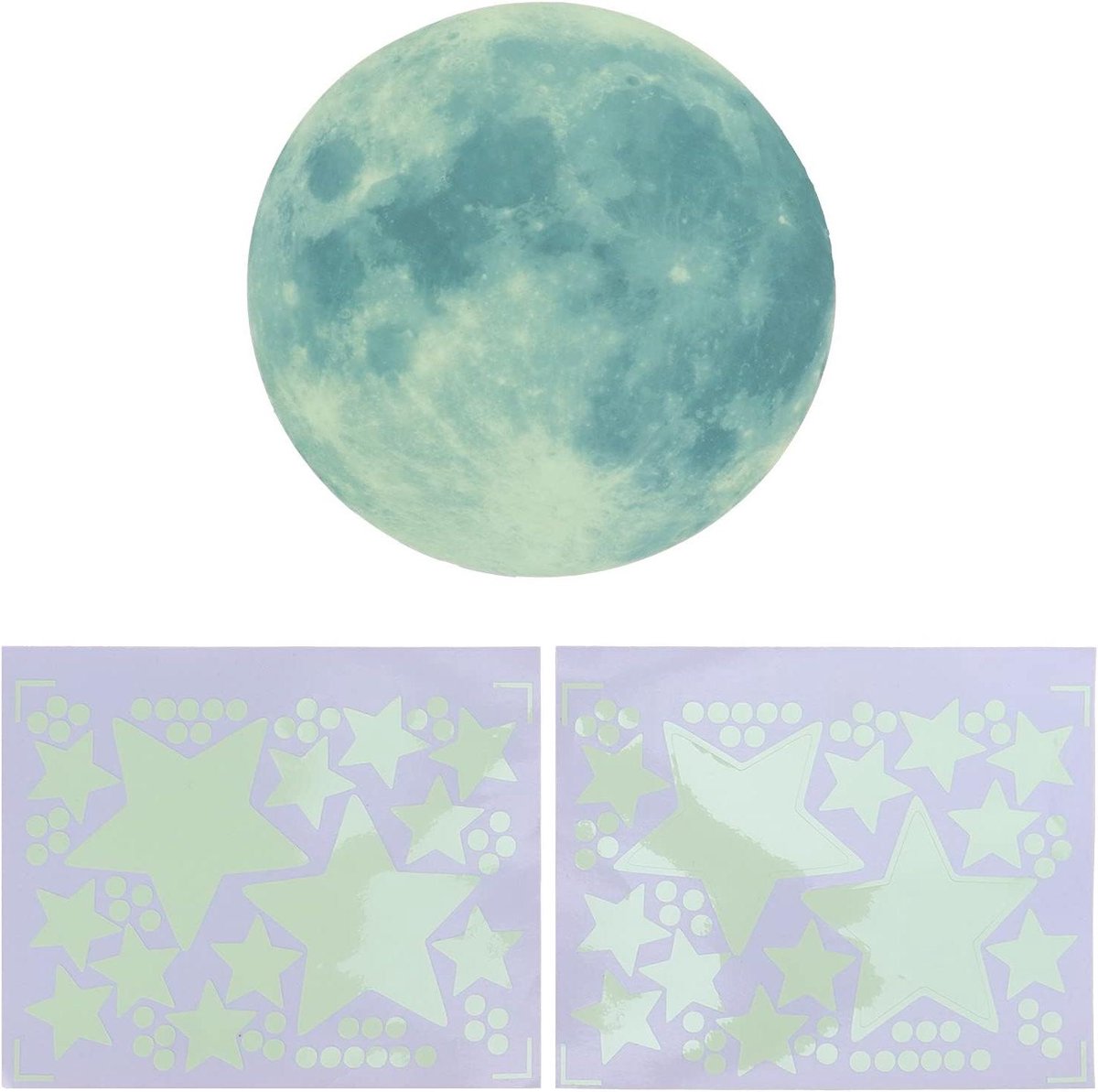 JHubers Goods - Glow In The Dark Muurstickers - Planeten en Sterren - Lichtgevende Woondecoratie voor Kinderkamer