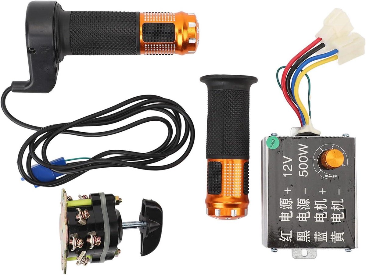 JHubers Goods - Motorsnelheidsregelaar 12V 500W met Achteruitversnelling voor Elektrische Fiets en Driewieler
