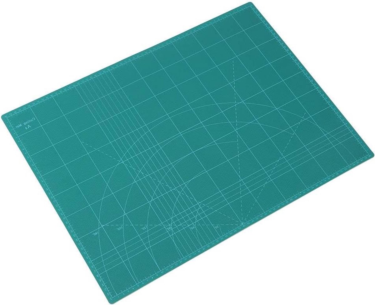 JHubers Goods - Snijmat 60 x 45 cm met metrische indeling en zelfherstellend - Rolmessen - Milieuvriendelijk PVC - Ideaal voor hobby en kantoor - Duurzame snijmat - Snijmat/bureaumat